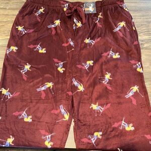 NWT Mens St. Johns Bay, Burgundy Skier, Sleep Pajama Pants Size Large. 9